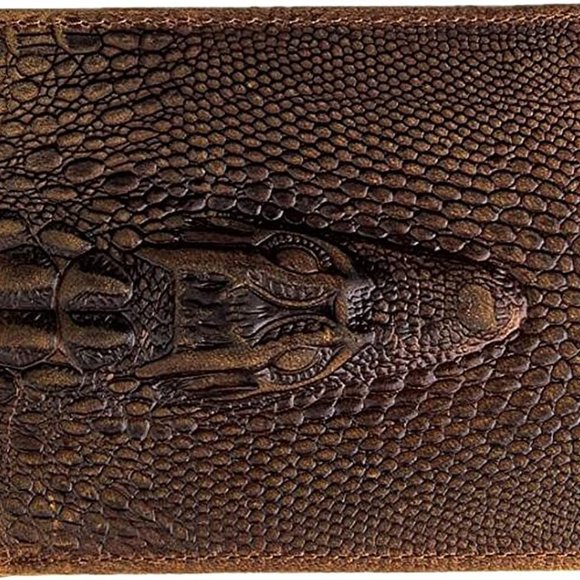 Dragon Skin Brown Wallet - RFID Blocking, Credit Card ID,‎ Bifold, GOT Gift - Picture 7 of 11